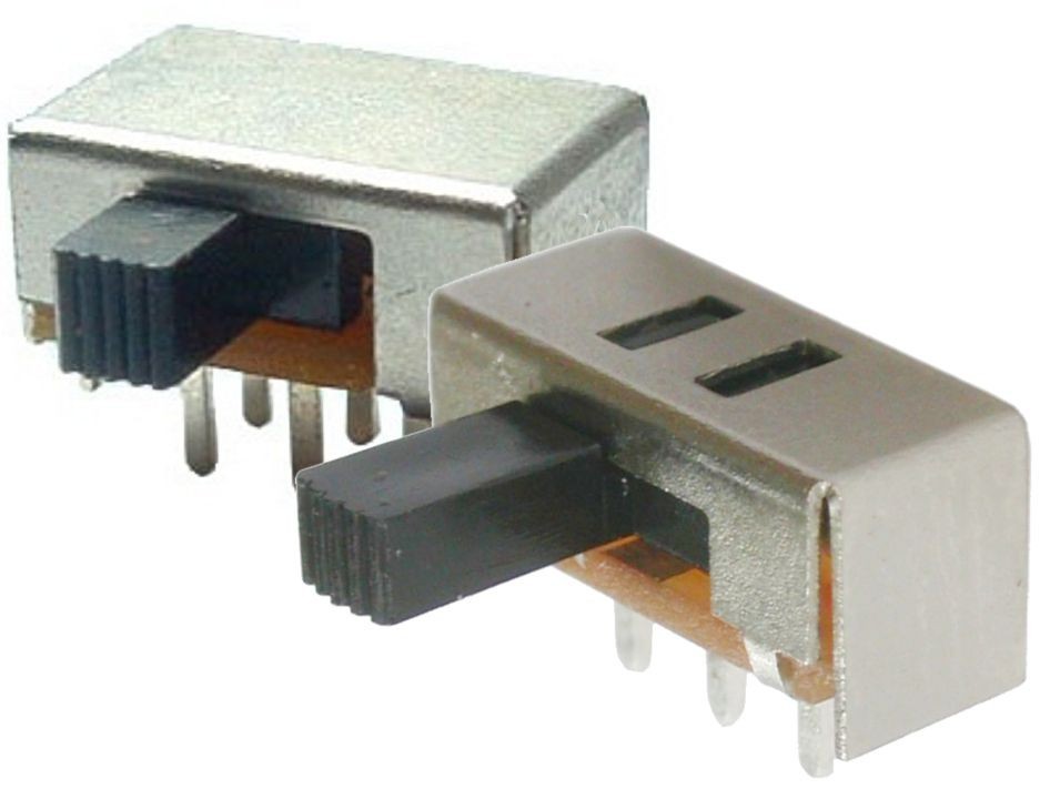 Standard slide switch, various Finishes, Horizontal Design