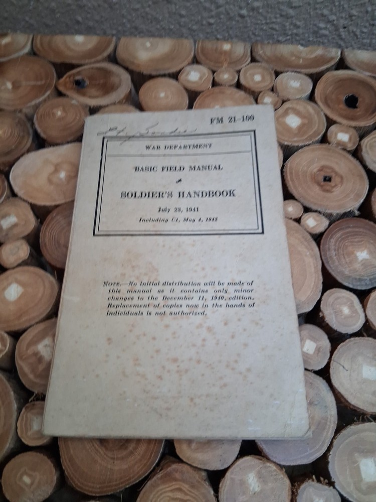 WW2 War Department Basic Field Manual Soldiers Handbook July 23 1941 Original