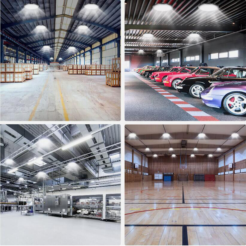 8 Pack Led UFO High Bay Light 100W Warehouse Factory Commercial Industrial Shop