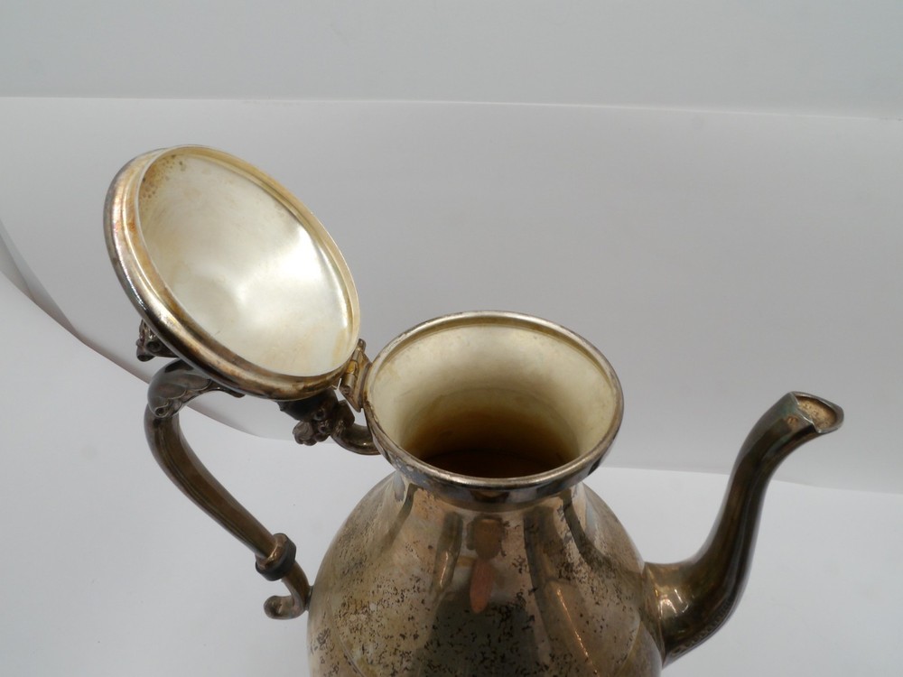 4 Piece Pilgrim Silver Plated Large Medium Tea Coffee Set With Creamer Sugar