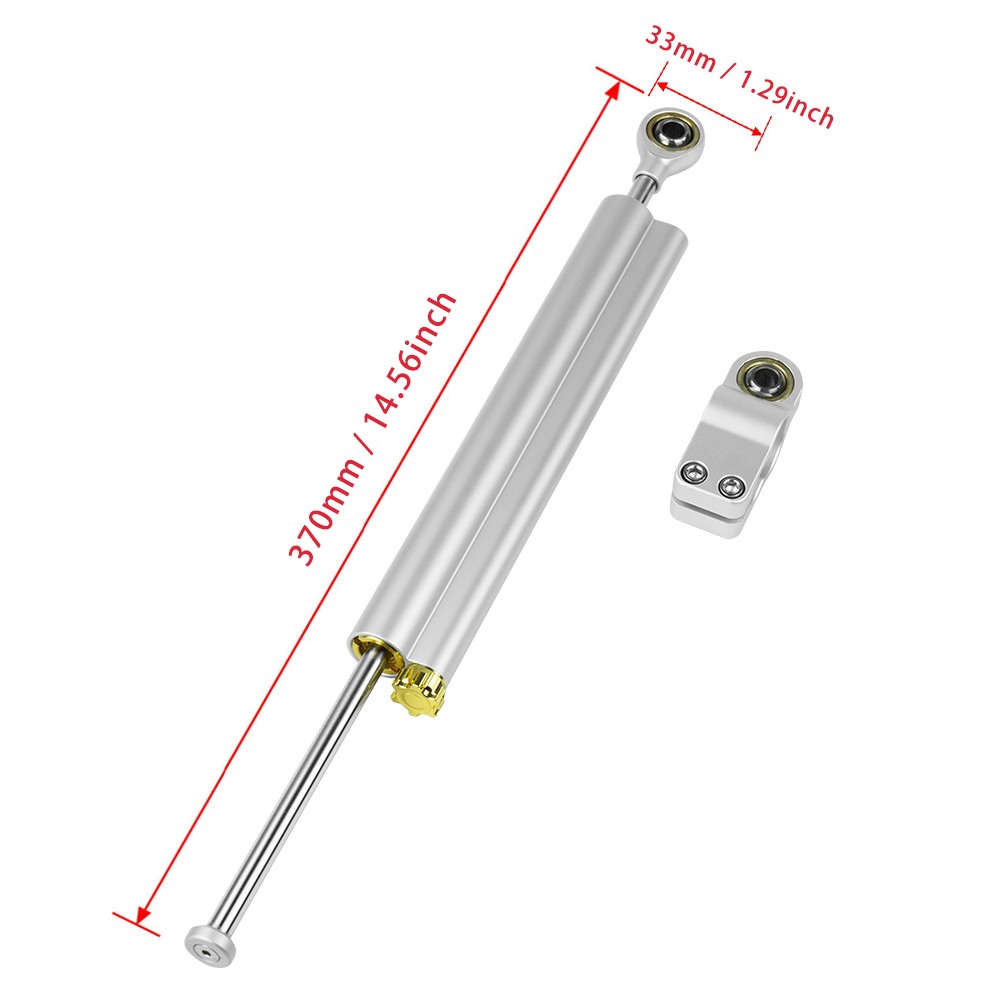 2024 Long Style Silver Steering Damper Stabilizer For Suzuki GSXR600 GSXR750