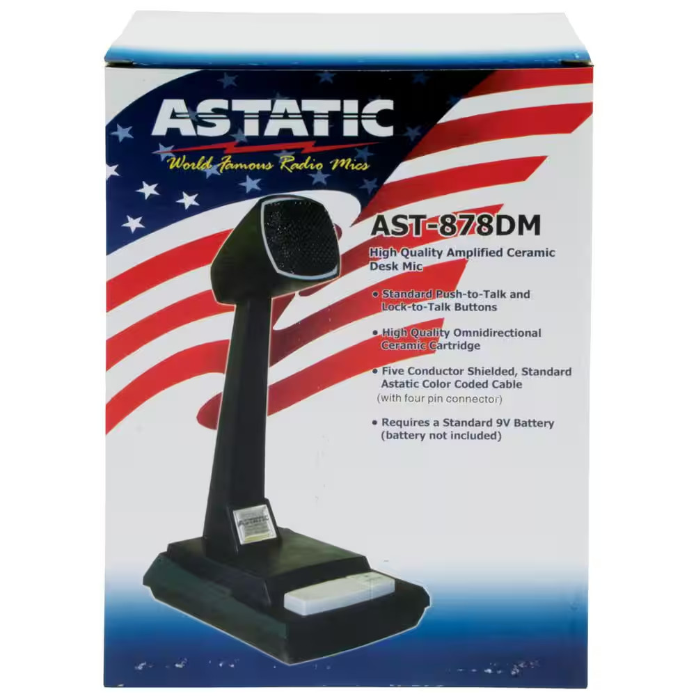 Amplified Ceramic Desk CB Microphone