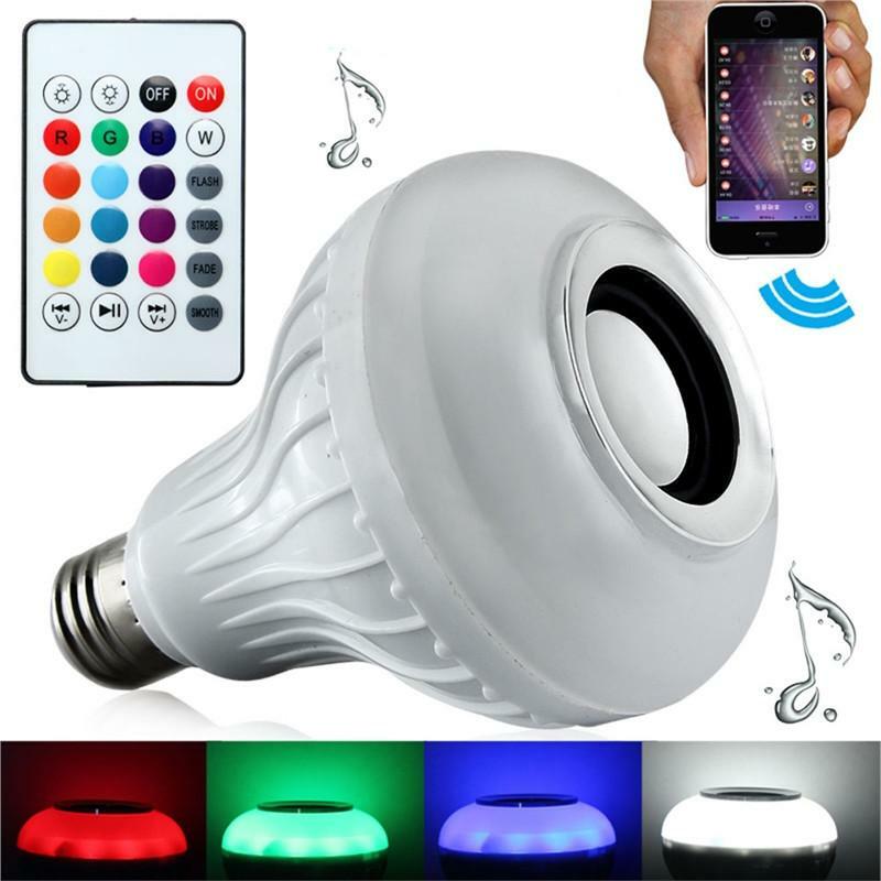 Smart LED Light Bulb with Bluetooth Speaker and with Color Changing Feature