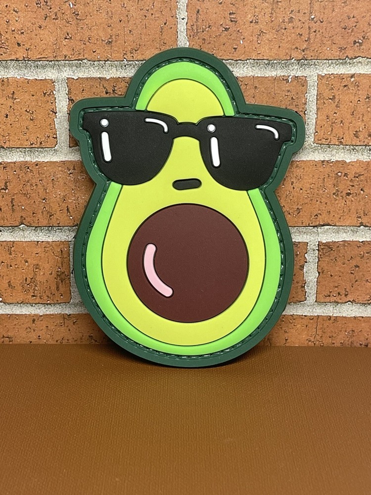 Tactical PVC Patch - Avocado Patch - Hook Loop Morale Funny Avocado Patch