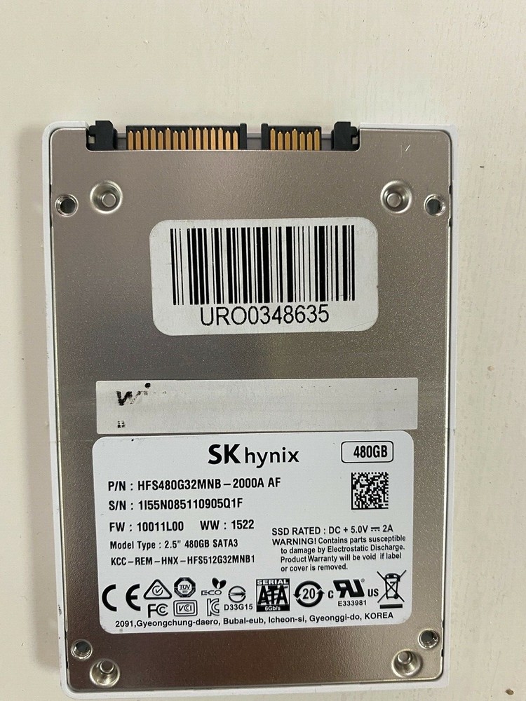 SK Hynix 2.5" 480GB SOLID STATE SSD Drive SATA3