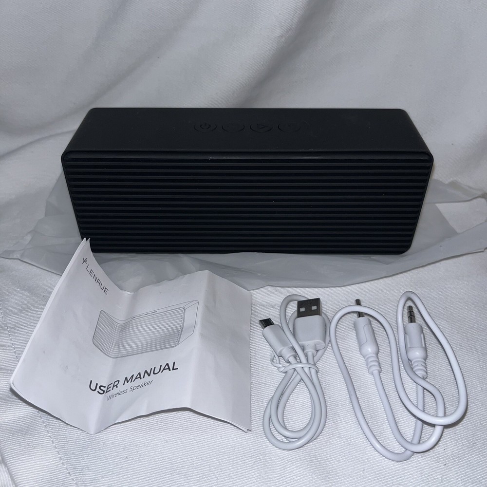 Lenrue Wireless Speaker Lightly Used Black Rectangle Model A12