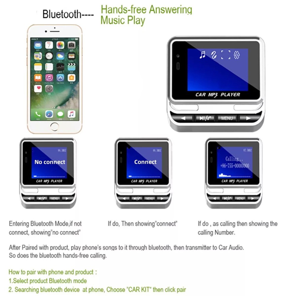 New Durable Stereo Bluetooth Wireless FM Radio Transmitter Car Adapter Charger