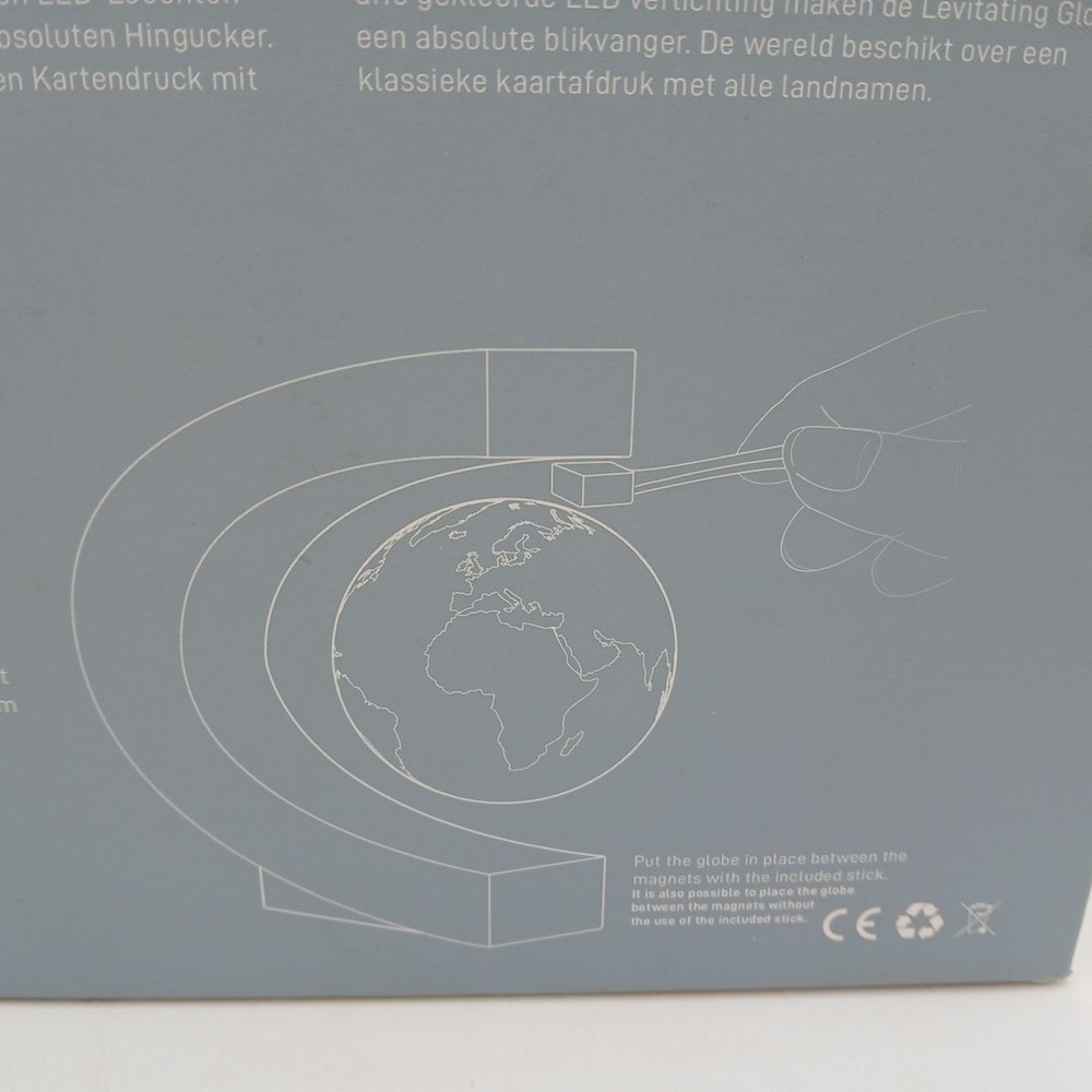 Magnetic Levitation Floating World Map Globe with C Shape Base, Floating Globe