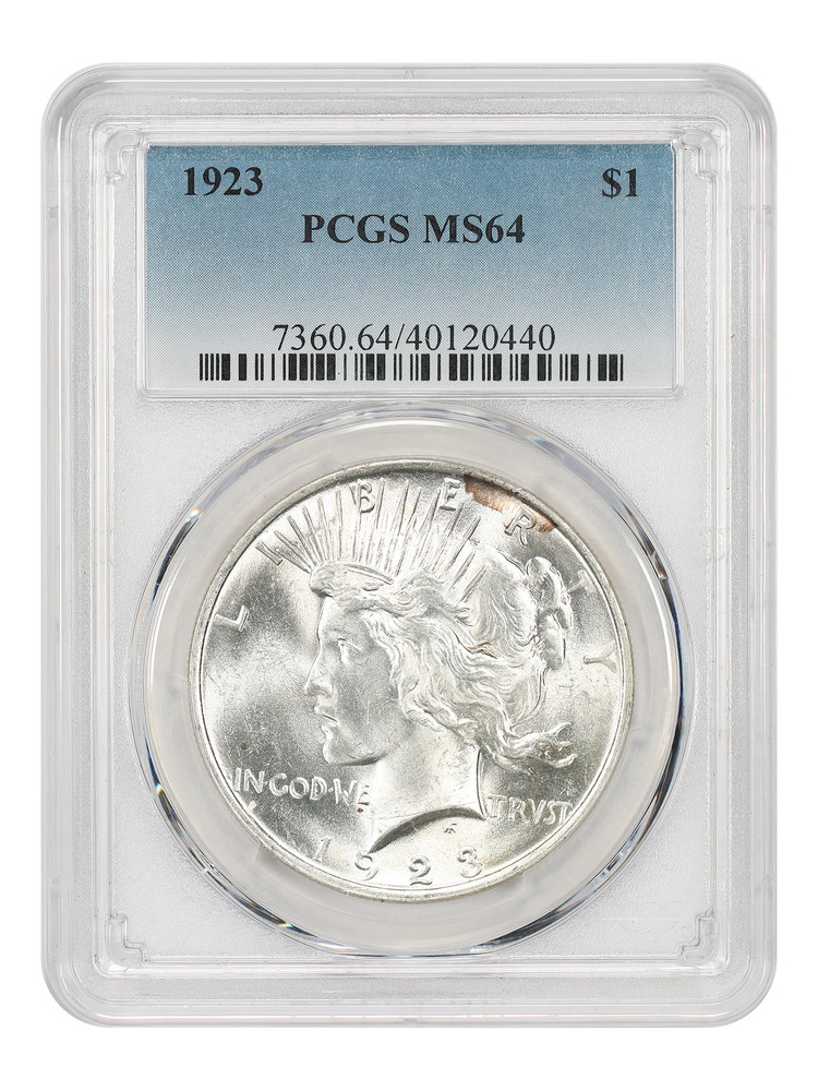 1923 $1 PCGS MS64 - Peace Dollar
