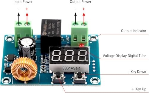 4Pcs XH-M609 Low Voltage Disconnect Switch Module, 12V-36V DC Digital 4PCS