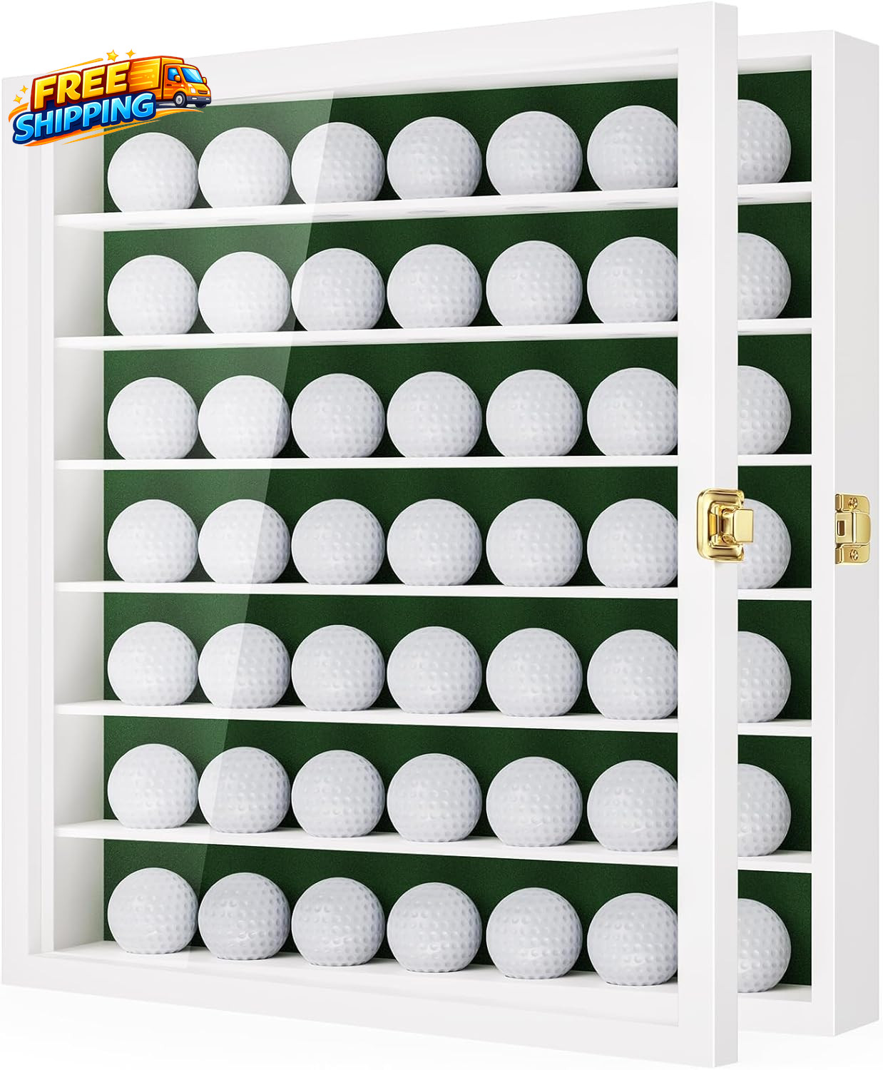 Golf Ball Display Case for 49 Balls