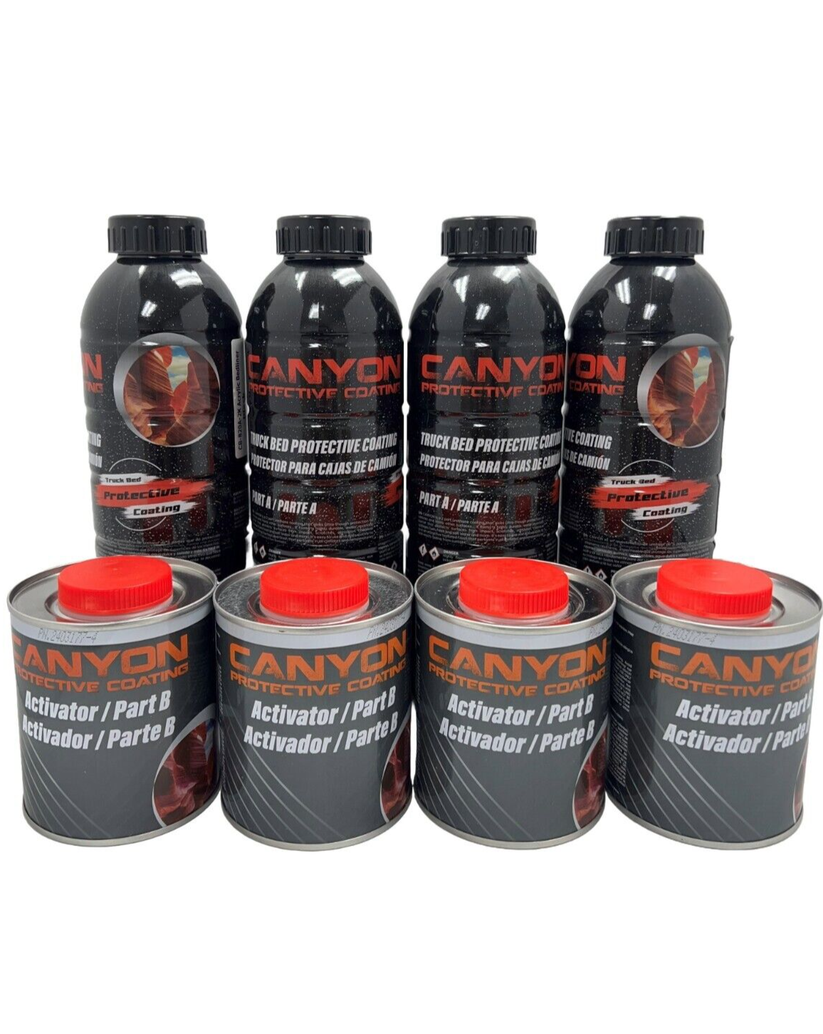 Canyon Truck Bed Liner Black, 4 Liter Kit Sprayable and Brushable