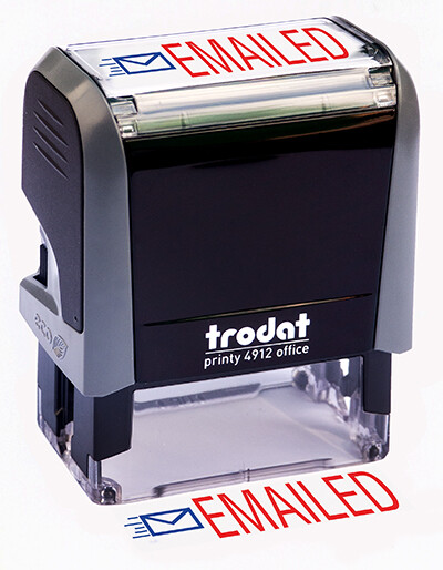 Trodat "EMAILED" Self Inking Rubber Stamp