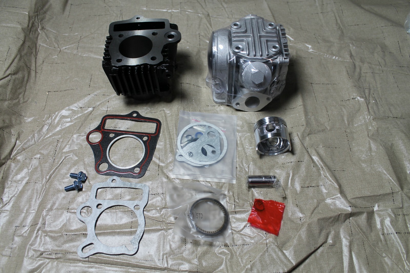 Honda CT70 Top End Rebuild Kit Cylinder Head Piston Valves Cam Gaskets For 69-94