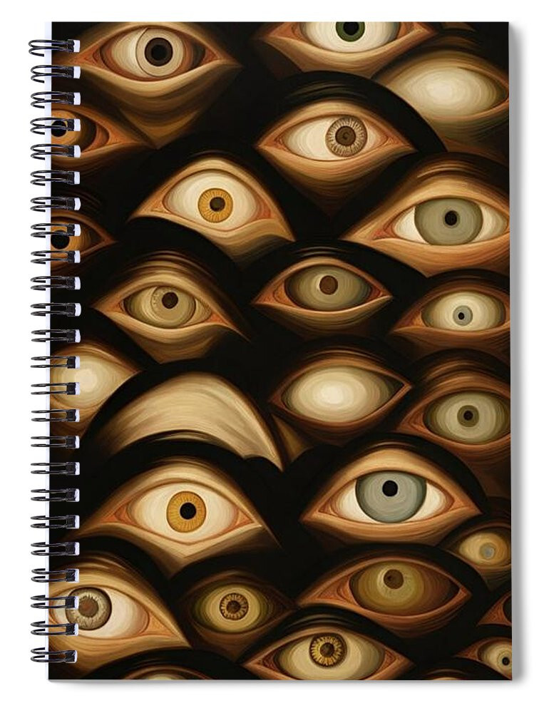 All Eyes Spiral Notebook Blank Notebook Lined Journal 8 X 6 Notebook