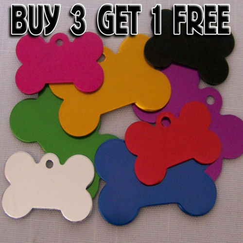 CUSTOM ENGRAVED PERSONALIZED PET TAG ID DOG CAT NAME TAGS DOUBLE SIDE