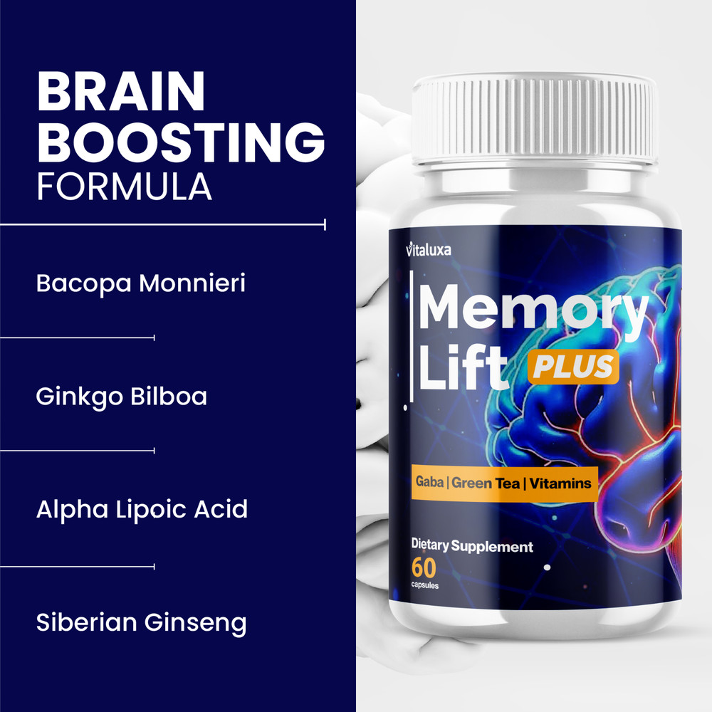 (5 Pack) Memory Lift Brain Maximum Support Supplement Formula (300 Capsules)