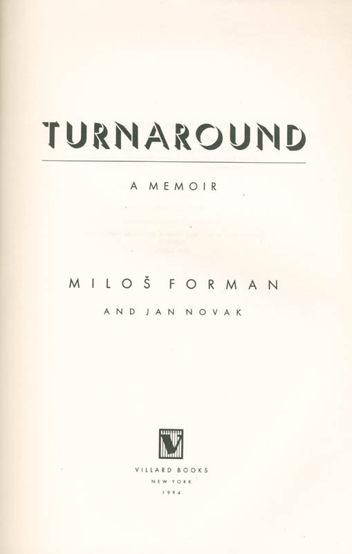 MILOS FORMAN - BOOK SIGNED
