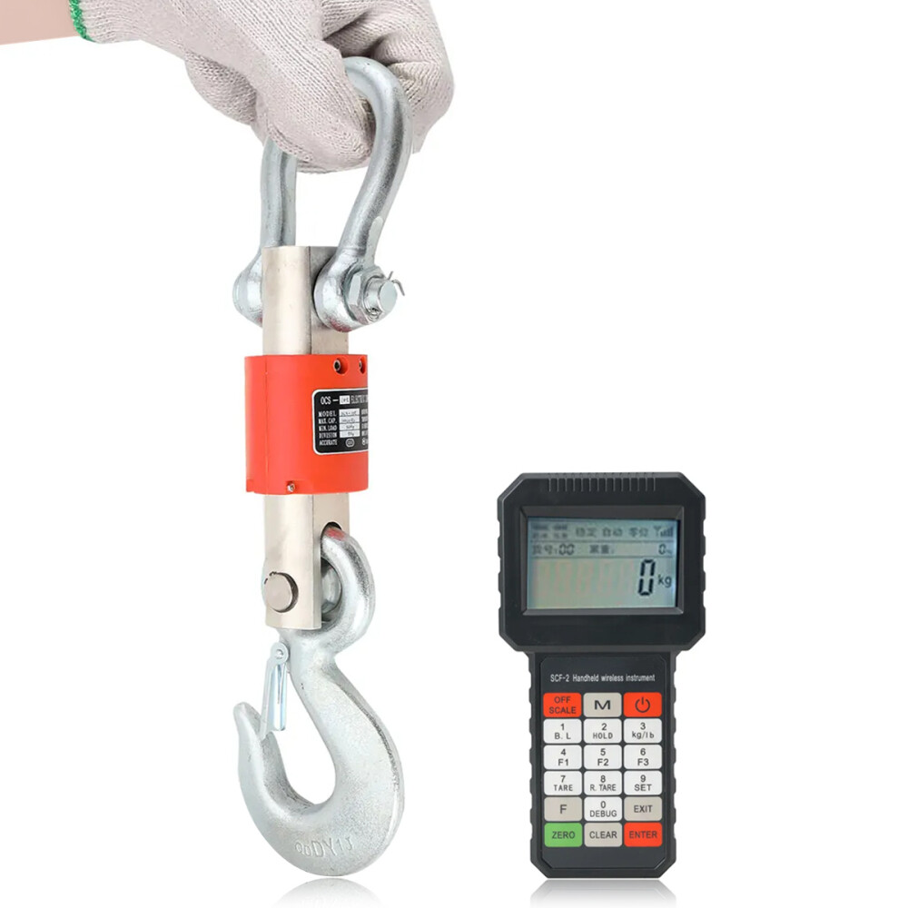 10T Wireless Electronic Digital Hanging Crane Scale Industrial + Handheld Meter