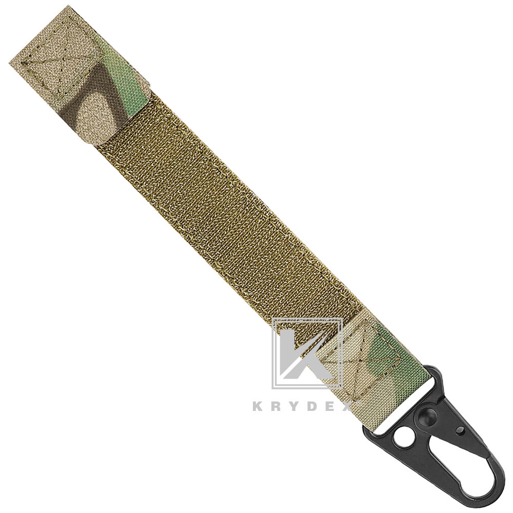 KRYDEX Tactical Hook Strap Clip Keychain Carabiner for MOLLE Belt/Tactical Vest