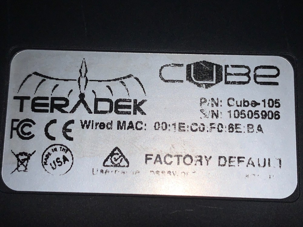 Teradek Cube 105 HD-SDI H.264 Video Encoder Transmitter (No PWR Adapter)