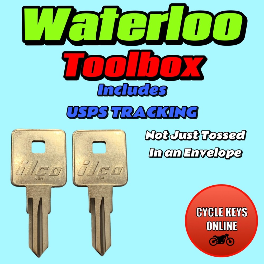 Waterloo Tool box Toolbox Keys Spare Replacement Made key Cut to Code 8001-8223