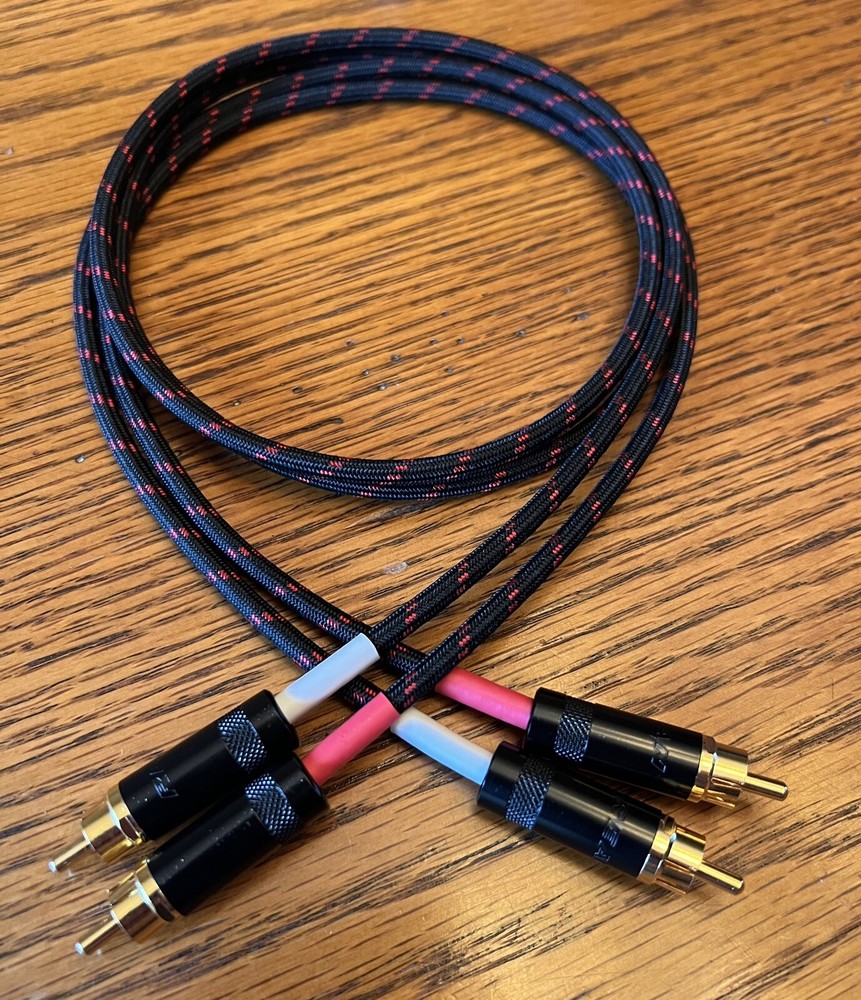 6 Ft. JMB CABLE CO. Audiophile Gold Reference Standard Rca Interconnect Cables