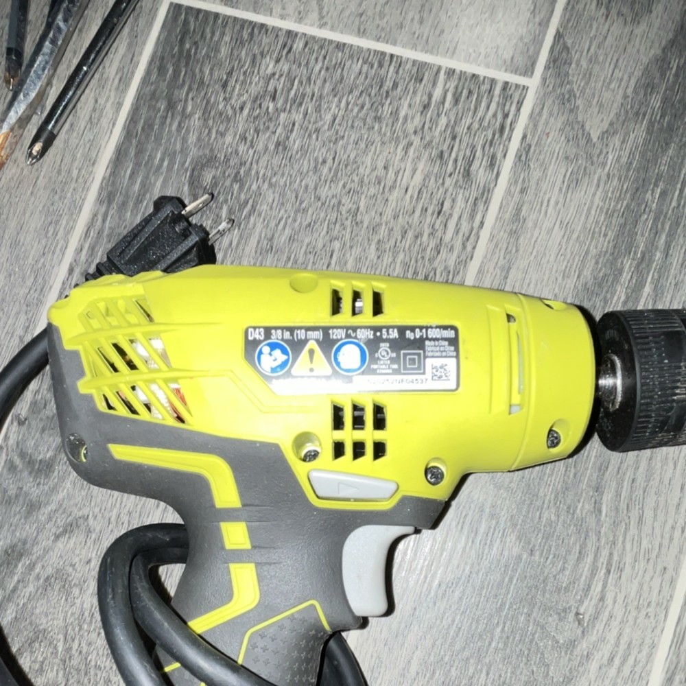 RYOBI D43 Corded Drill/Driver 120V 3/8in Keyed Chuck Variable Speed