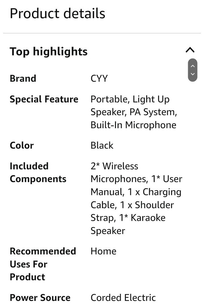 Karaoke Machine, Portable Bluetooth Speaker with 2 Wireless Microphones for...