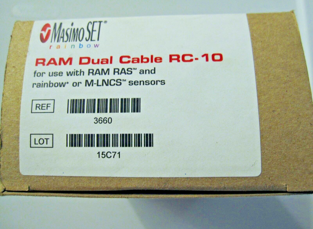 Masimo REF 3660 RAM Dual Cable RC-10 New