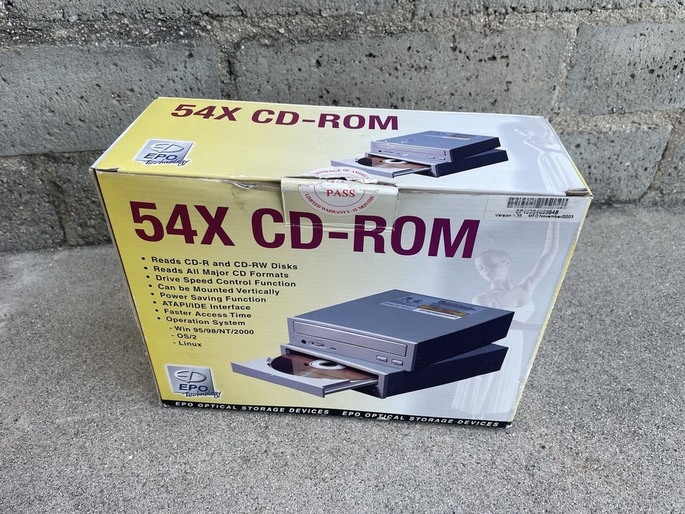 EPO 54X CD Rom Drive Supports Multi Read Function Version 1.32 2002 NEW OPENED