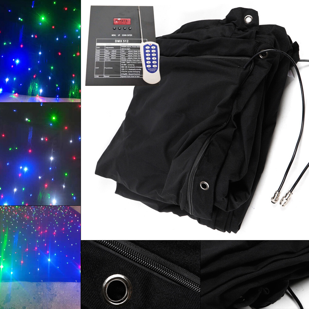 3m*2m LED Stage Drape Starlight Backdrop LED Curtain for Wedding DMX Controller