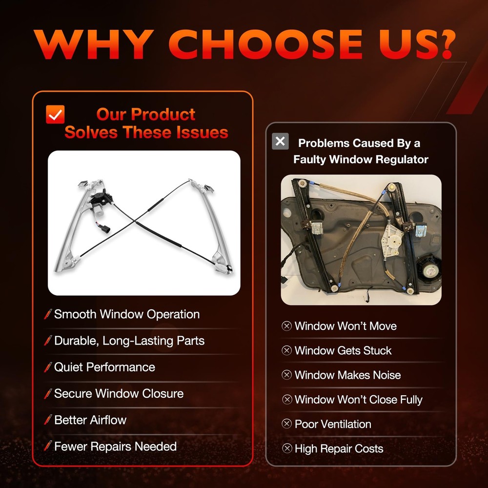 Power Window Regulator with Motor Front Left Driver Side Front Driver Side (LH)