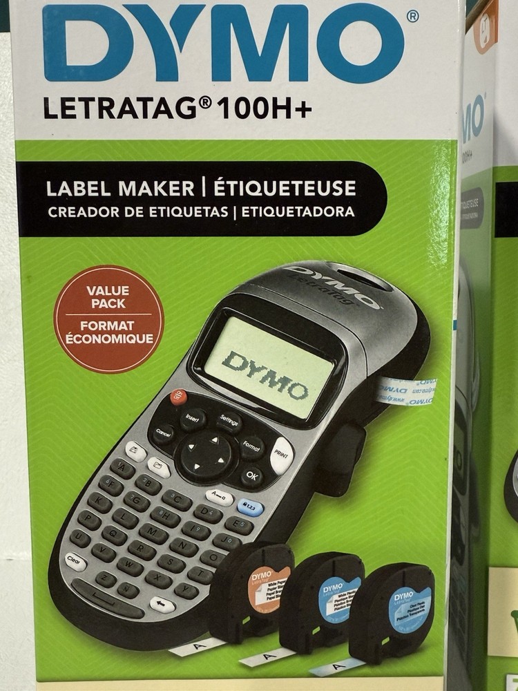 DYMO Portable Printer Handheld Label Maker Black Silver Letratag 100H+ Sealed!!