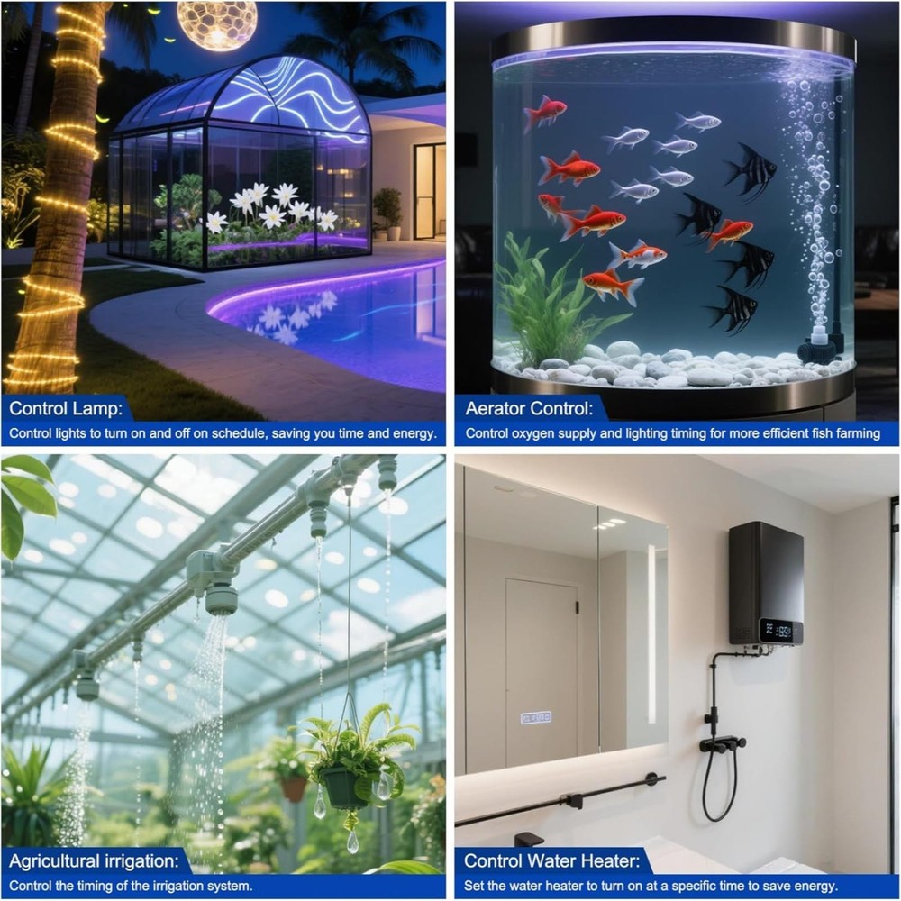 DC 12V Digital LCD Weekly Programmable Timer For Relay Switch 16A 17 Programs