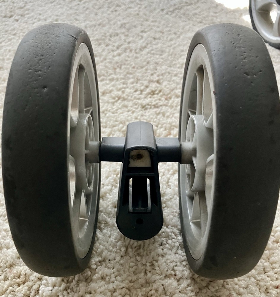 Chicco Keyfit Caddy Stroller - Replacement Front Wheels. - Silver Double Wheels.