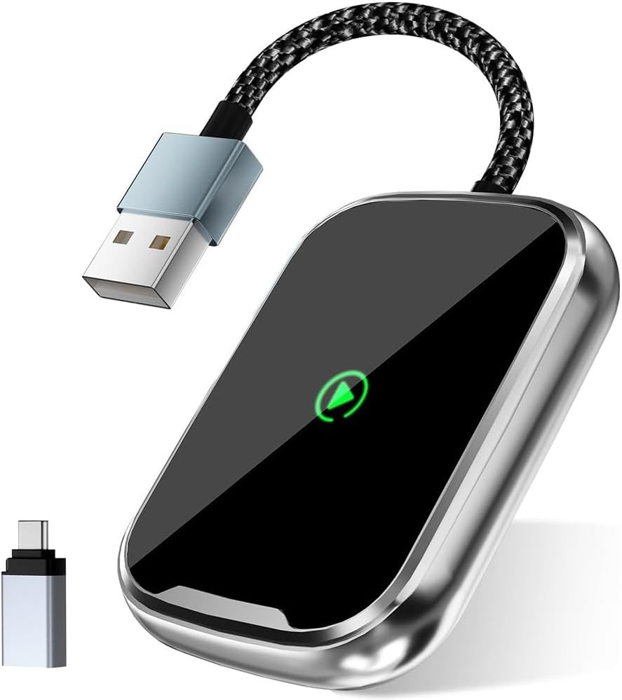 USB Wireless CarPlay Adapter For iPhone Apple Wireless Dongle Plug ＆Play Black