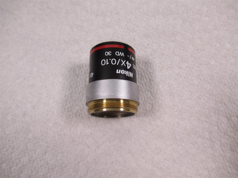 Nikon E Plan 4X Microscope Objective Lens Eclipse E200 Brightfield Microscopy