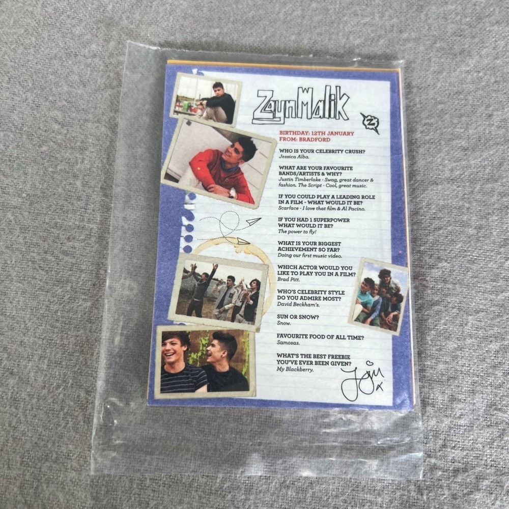 One Direction Harry Styles 2012 Simco Limited Sealed CD Insert Trading Card Pack