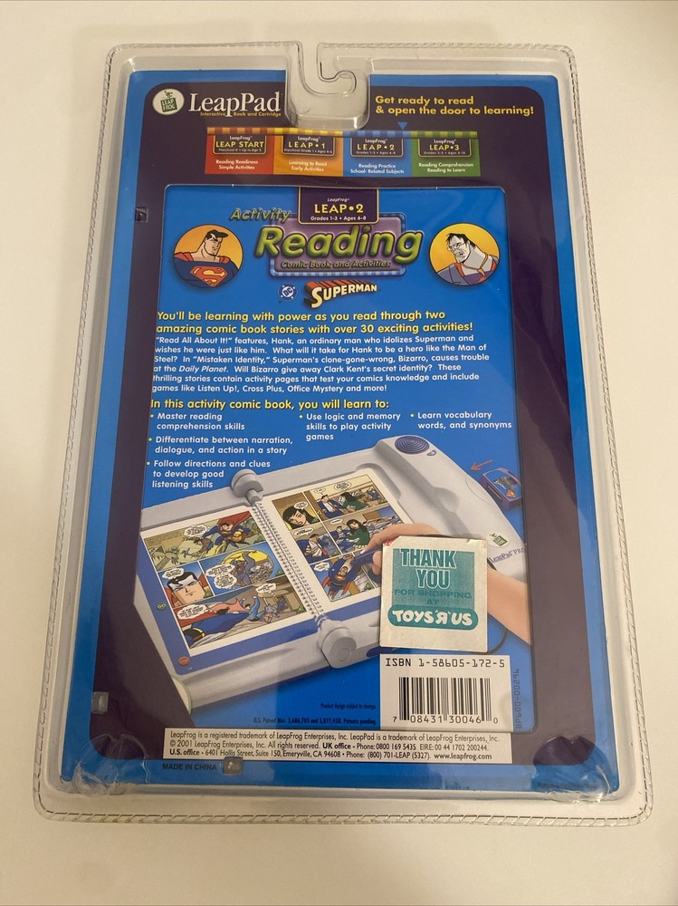 Leap Pad Leap 2 Reading Comic & Activities SUPERMAN Learning Game Sealed zae