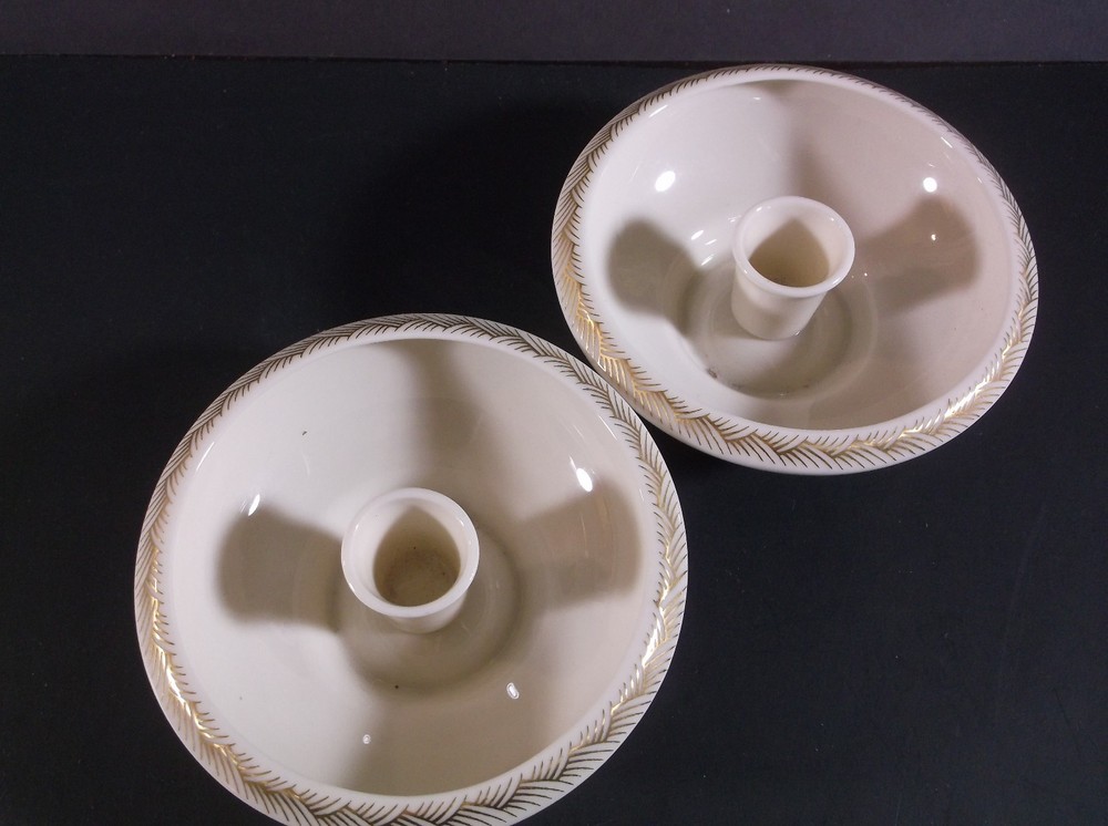 Lenox China cupped candle holders