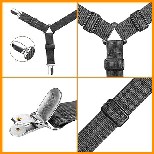 2 Pcs Elastic Adjustable Bed Sheet Holder Fitted Bed Sheet Straps for Corners