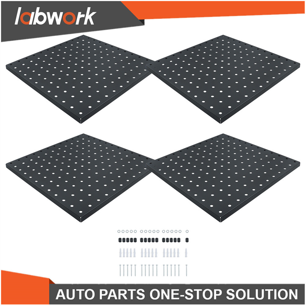 Labwork 4 Pack Peg Board Household Pegboard Wall Panel For Garage Tools Workshop