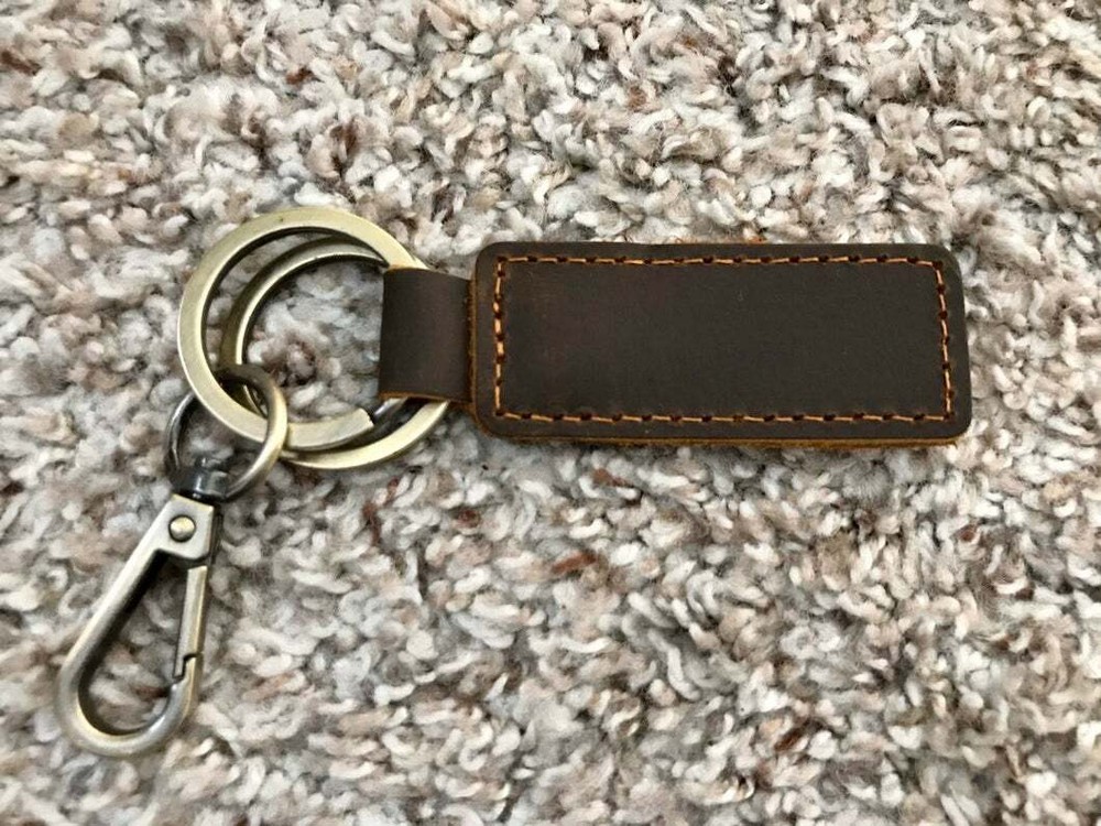 Personalized Keychain, Customized Leather Keychain
