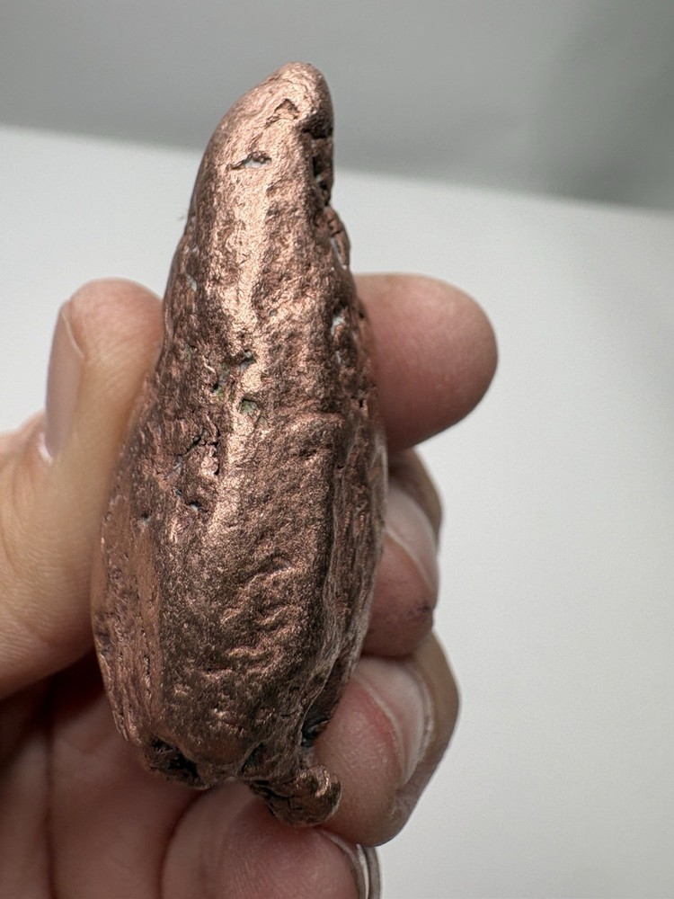 Pure Native Michigan Solid Copper Nugget Specimen Keweenaw Peninsula Mineral