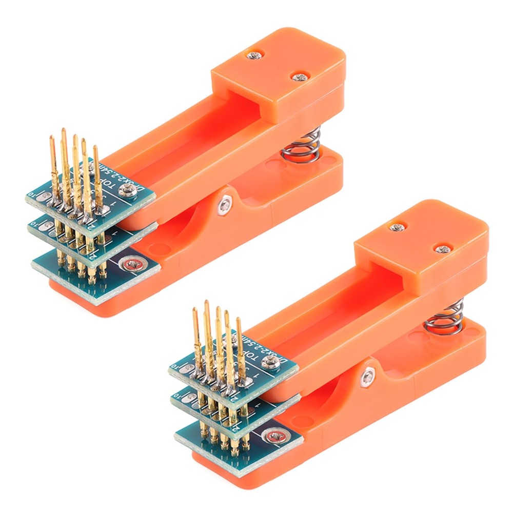 2Pcs 2.54mm Double Row 4Pin Test Clip Module Board 2 * 4Pin Program Burning C...