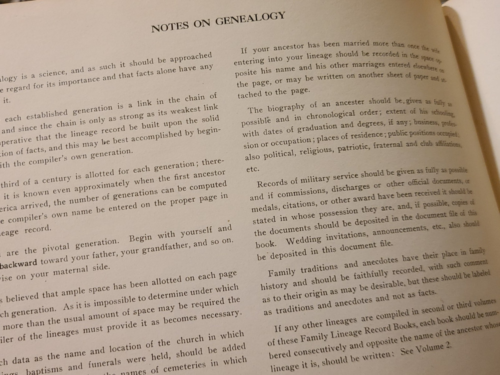 Vintage Genealogy Record Book