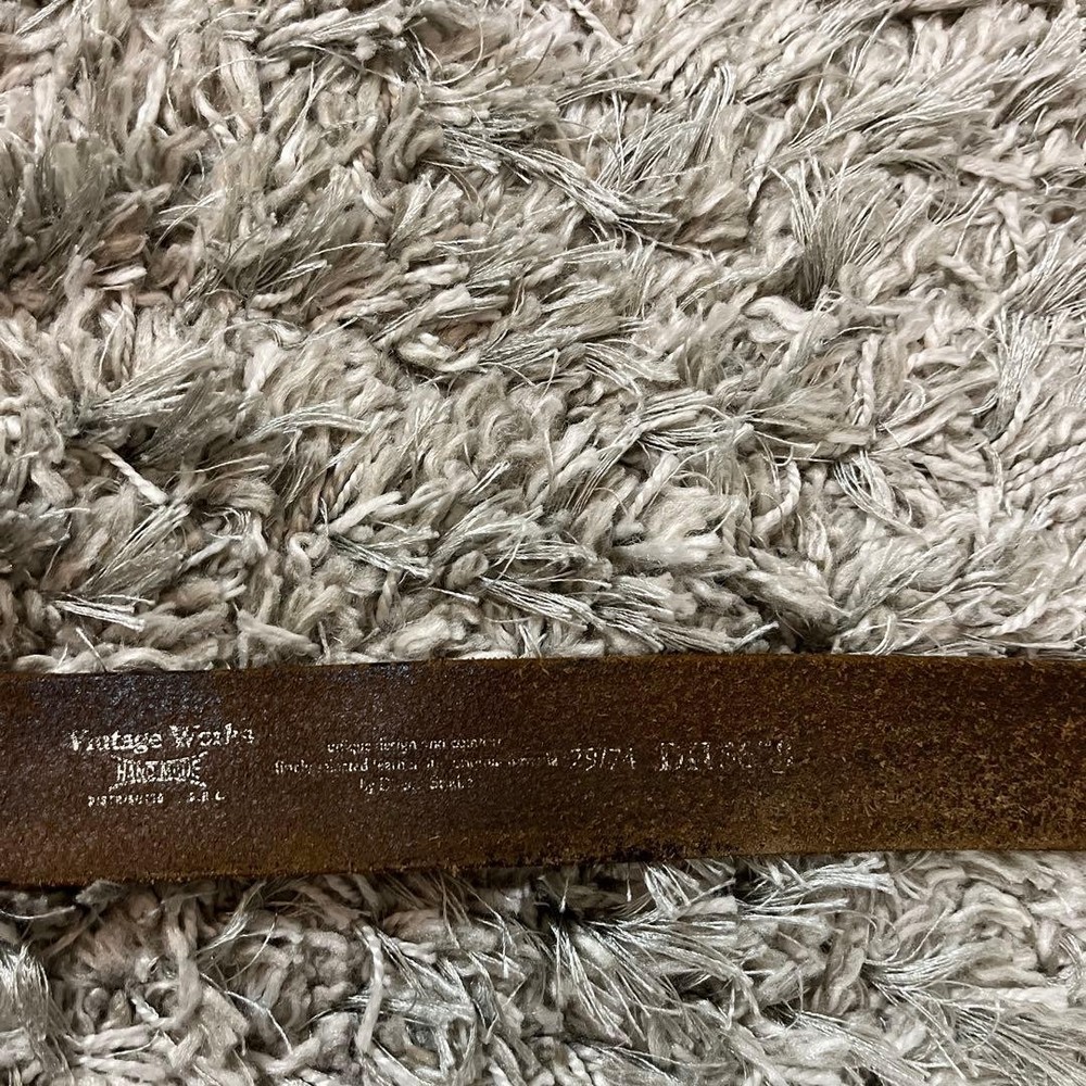 VINTAGE WORKS BASIC LABEL leather belt