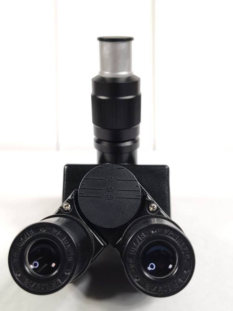 AmScope Trinocular Microscope Head with (2) 10X/18 Eyepieces - Black
