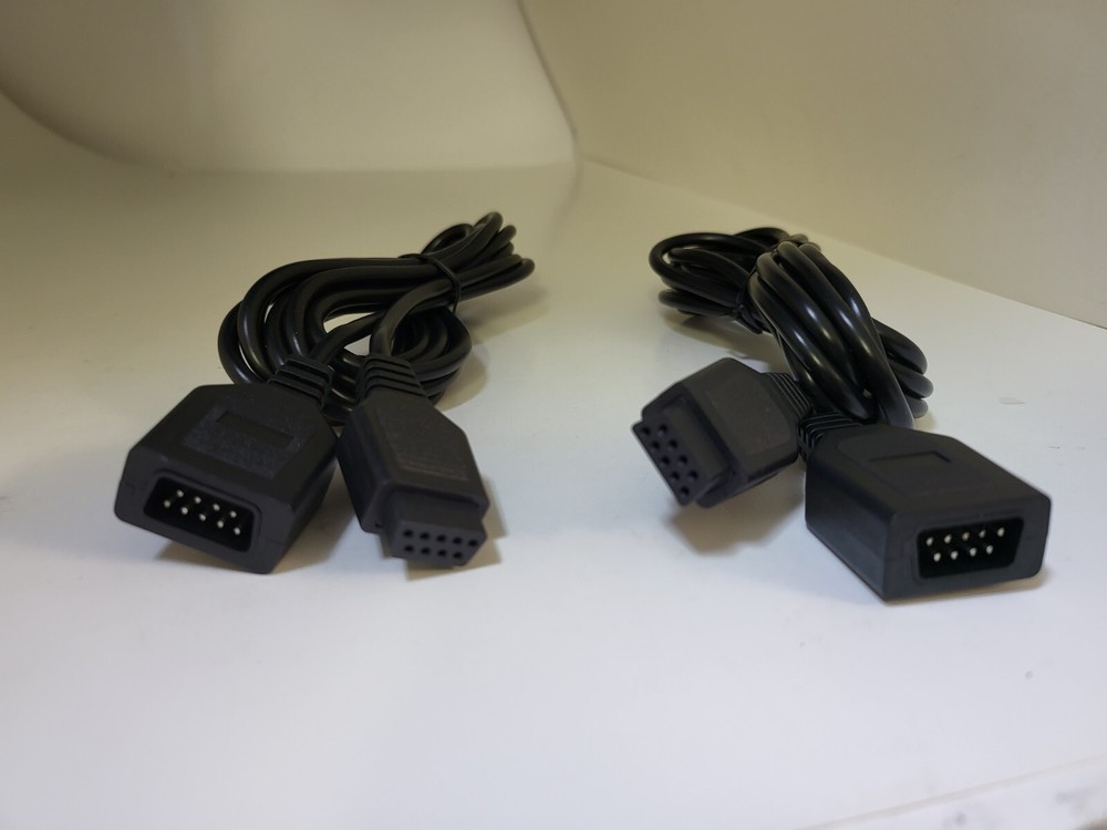 TWO  9 PIN  8FT Extra long Extension cables for Intellevision Flashback Joystick